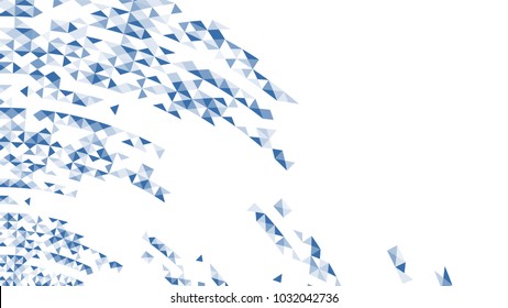 Abstract geometric curve pattern dark blue color illustration isolated on white background with copy space, vector eps 10