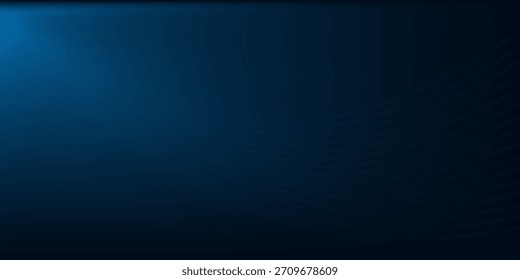 Abstractas tecnología de líneas curvas geométricas sobre fondo azul oscuro. Concepto de movimiento de alta velocidad. Ilustración vectorial