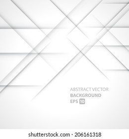 Abstract geometric cut paper with shadow vector background