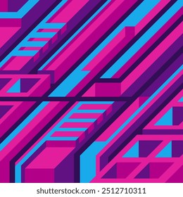Abstractas patrón geométrico cyberpunk. Diseño moderno de líneas dinámicas para el fondo.