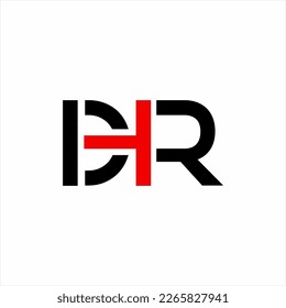 Abstract geometric D T R  letter logo design.