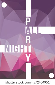 Abstract Geometric Dance Party Poster Template - Vector Illustration