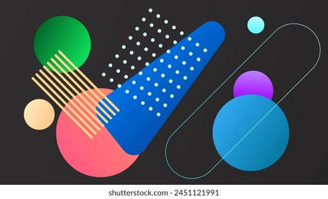 FONDO OSCURO GEOMÉTRICO Abstractas CON FORMAS GEOMÉTRICAS GRADIENTE AZUL ANARANJADO PÚRPURA DISEÑO DE COLOR PLANTILLA DE VECTOR BUENO PARA SITIO WEB MODERNO, FONDO DE PANTALLA, DISEÑO DE CUBIERTA, PÁGINA DE ATERRIZAJE