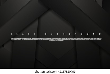 Abstract geometric dark black background vector