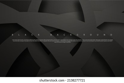 Abstract geometric dark black background vector