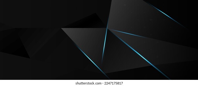 Abstract geometric dark black concept laser triangular design background