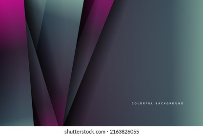 Abstract geometric dark black purple paper cut background
