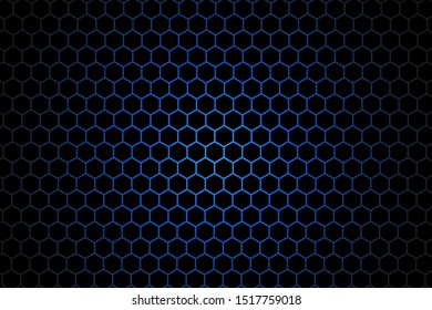 Abstract geometric dark blue background. Hexagon pattern design concept for cover. Vector illustration.