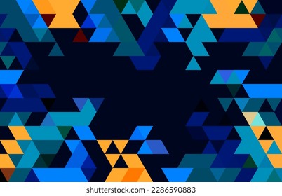 Abstract geometric dark blue background with triangles