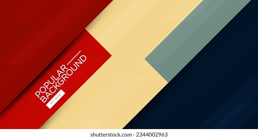 Abstract geometric dark blue, green, and red background with simple square shape and lines. Trendy 3d design. Cool and modern with overlap concept. Eps10 vector