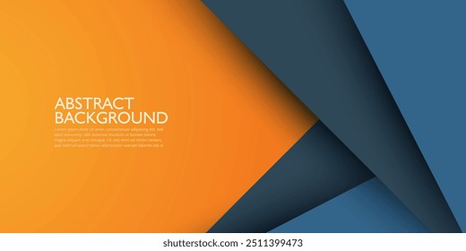 Abstractas geométrico azul oscuro y naranja triángulo tema de traslape de fondo para el Diseño gráfico. Vector Eps10