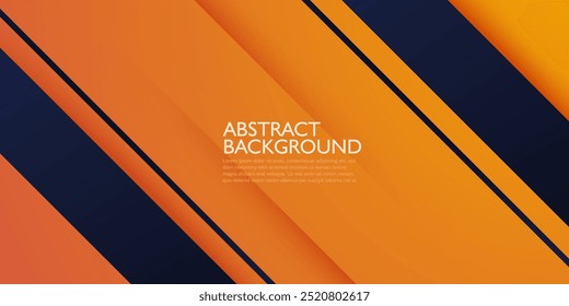 Abstrato geométrico azul escuro e tema de quadro laranja sobrepor o plano de fundo para o design gráfico. Vetor Eps10