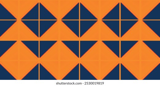 Abstract geometric dark blue and orange square theme overlap background for graphic design. Eps10 vector