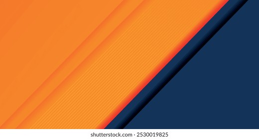 Abstractas geométrico azul oscuro y naranja tema cuadrado traslapan el fondo para el Diseño gráfico. Eps10 