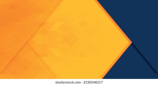 Abstrato geométrico azul escuro e laranja quadrado tema sobrepor fundo para design gráfico. Vetor Eps10