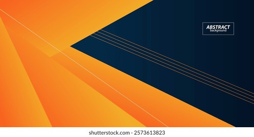 Abstract geometric dark blue and orange square theme overlap background for graphic design. Eps10 vector