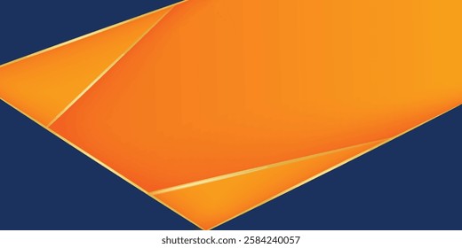 Abstract geometric dark blue and orange square theme overlap background for graphic design. Eps10 vector