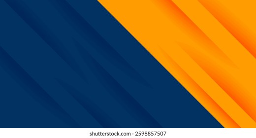 Abstract geometric dark blue and orange square theme overlap background for graphic design. Eps10 vector