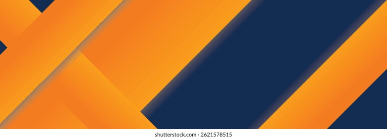 Abstract geometric dark blue and orange square theme overlap background for graphic design. Eps10 vector