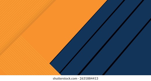 Abstractas geométrico azul oscuro y naranja tema cuadrado traslapan el fondo para el Diseño gráfico. Vector Eps10
