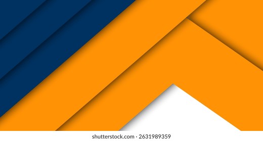 Abstract geometric dark blue and orange square theme overlap background for graphic design. Eps10 vector