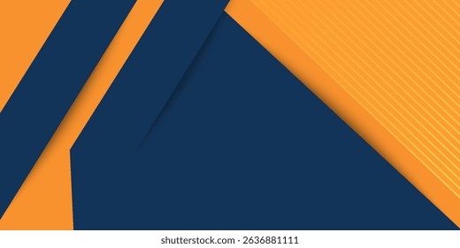 Abstractas geométrico azul oscuro y naranja tema cuadrado traslapan el fondo para el Diseño gráfico.