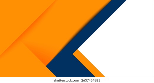 Abstract geometric dark blue and orange square theme overlap background for graphic design. Eps10 vector