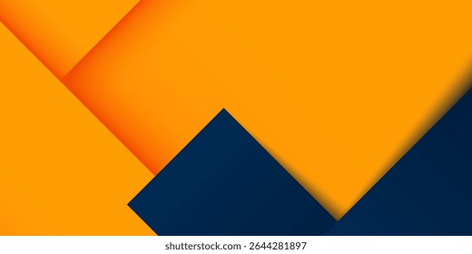 Abstract geometric dark blue and orange square theme overlap background for graphic design. Eps10 vector