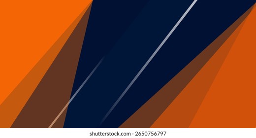 Abstract geometric dark blue and orange square theme overlap background for graphic design. Eps10 vector