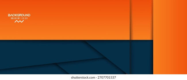 Abstractas geométrico azul oscuro y naranja tema cuadrado traslape de fondo para el Diseño gráfico. diseño moderno de moda