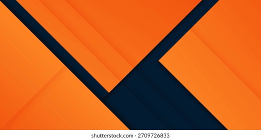 Abstractas geométrico azul oscuro y naranja tema cuadrado traslape de fondo para el Diseño gráfico. Vector Eps10