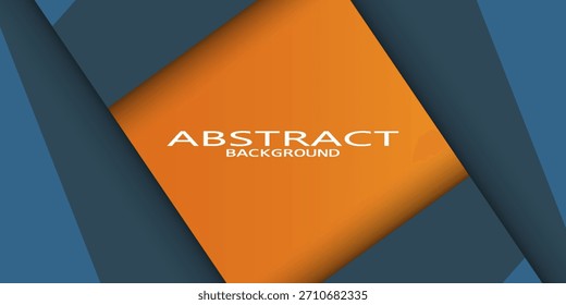 Abstract geometric dark blue and orange triangle theme overlap background for graphic design. Eps10 vector