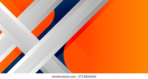Abstractas geométrico azul oscuro y naranja tema cuadrado traslapan el fondo para el Diseño gráfico. Vector Eps10