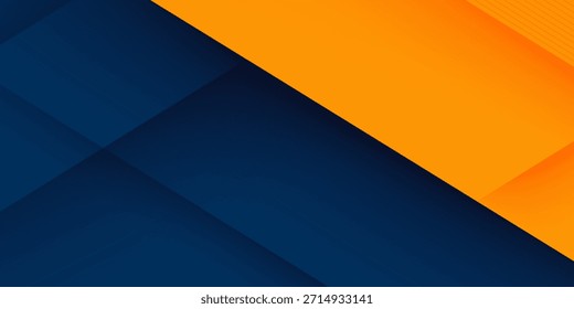 Abstractas geométrico azul oscuro y naranja tema cuadrado traslapan el fondo para el Diseño gráfico. Vector Eps10