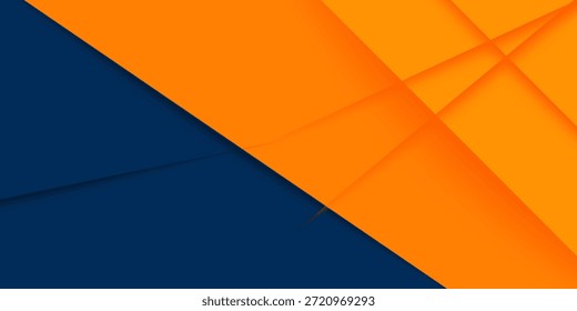 Abstractas geométrico azul oscuro y naranja tema cuadrado traslapan el fondo para el Diseño gráfico. Vector Eps10