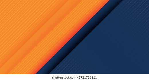 Abstractas geométrico azul oscuro y naranja tema cuadrado traslapan el fondo para el Diseño gráfico. 