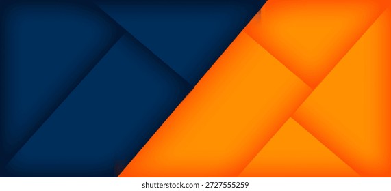 Abstract geometric dark blue and orange square theme overlap background for graphic design. Eps10 vector