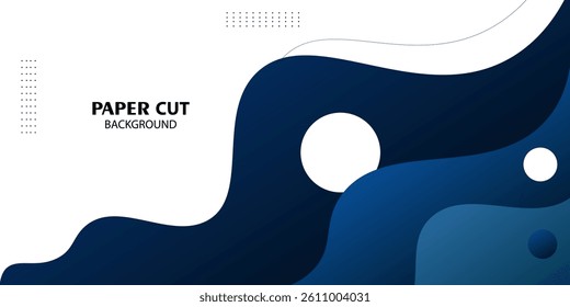 Abstract geometric dark blue wave theme overlapping background for graphic design. Vector eps10