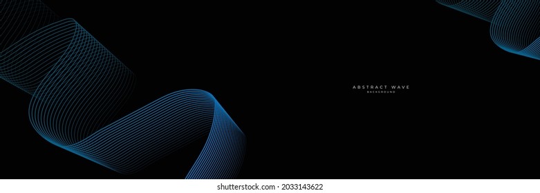 Resumen de diseño geométrico de pancartas de color azul oscuro. Borde ancho de banner azul marino moderno oscuro con formas geométricas decréadas