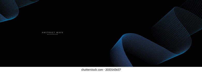 Resumen de diseño geométrico de pancartas de color azul oscuro. Borde ancho de banner azul marino moderno oscuro con formas geométricas decréadas