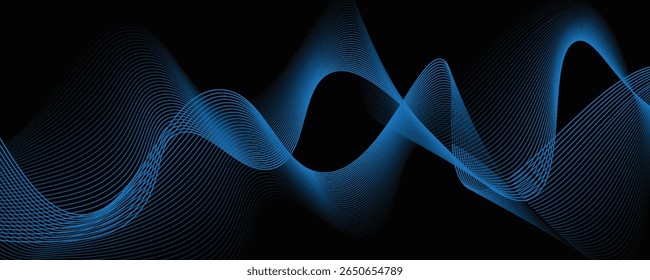Diseño de diseño de Anuncio ancho azul oscuro geométrico Abstractas. Fondo de Anuncio ancho azul marino moderno oscuro con decoración de Formas geométricas