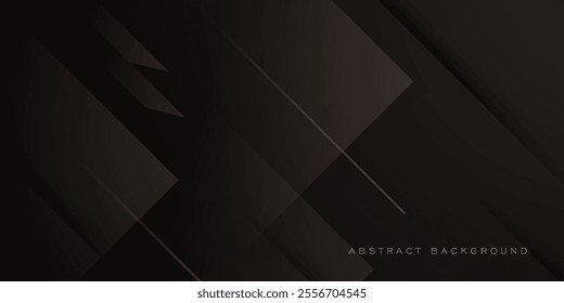 Abstract geometric dark brown background with simple overlap square shape and shadow pattern. Trendy 3D design. Modern background with papercut concept. Eps10 vector