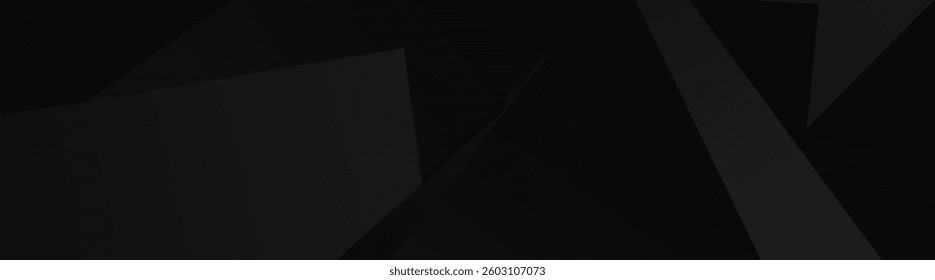 Abstract geometric dark polygonal background with overlapping shapes.