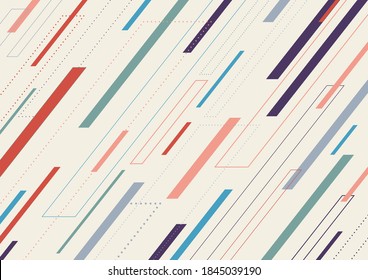 Resumen del patrón diagonal de las líneas geométricas del guión en el fondo blanco. Diseño moderno y elegante de geometría repetida. Ilustración del vector