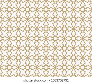 Abstract geometric decoration pattern with lines. A seamless vector background. Graphic modern pattern.