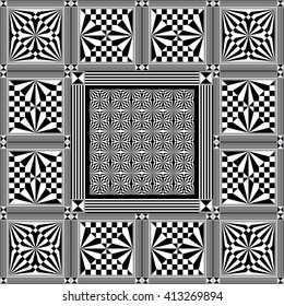 abstract geometric decorative background (texture, pattern). Suitable for textile, wallpaper, wrapping, tile, web. Vector illustration.