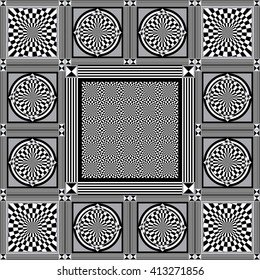 abstract geometric decorative background (texture, pattern). Suitable for textile, wallpaper, wrapping, tile, web. Vector illustration.