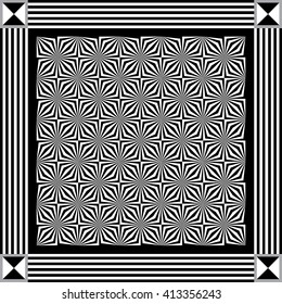 Abstract geometric decorative background (texture, pattern). Suitable for textile, wallpaper, wrapping, tile, web. Vector illustration.