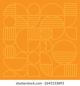 Abstract geometric decorative element cover simple layout wallpaper with figure ornament vector illustration.