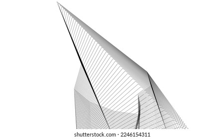 Resumen de diseño geométrico Ilustración 3d